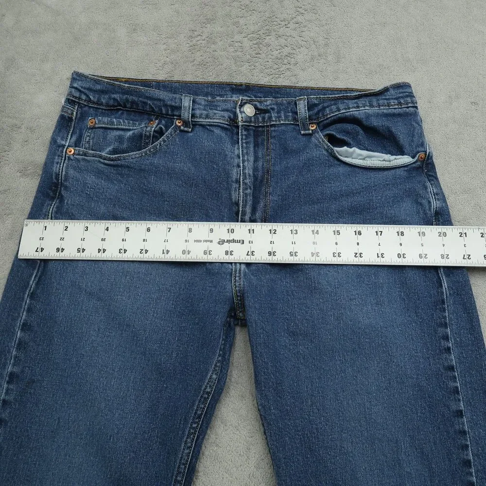 Levi's 505 Jeans Mens Size 36x30 Blue Straight Regular Fit Denim Medium Wash